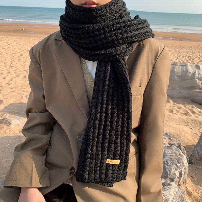 Men's Ribbed Knit Scarf | Long Length