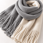 Men's Long Winter Scarf | Fringed Knit Ends