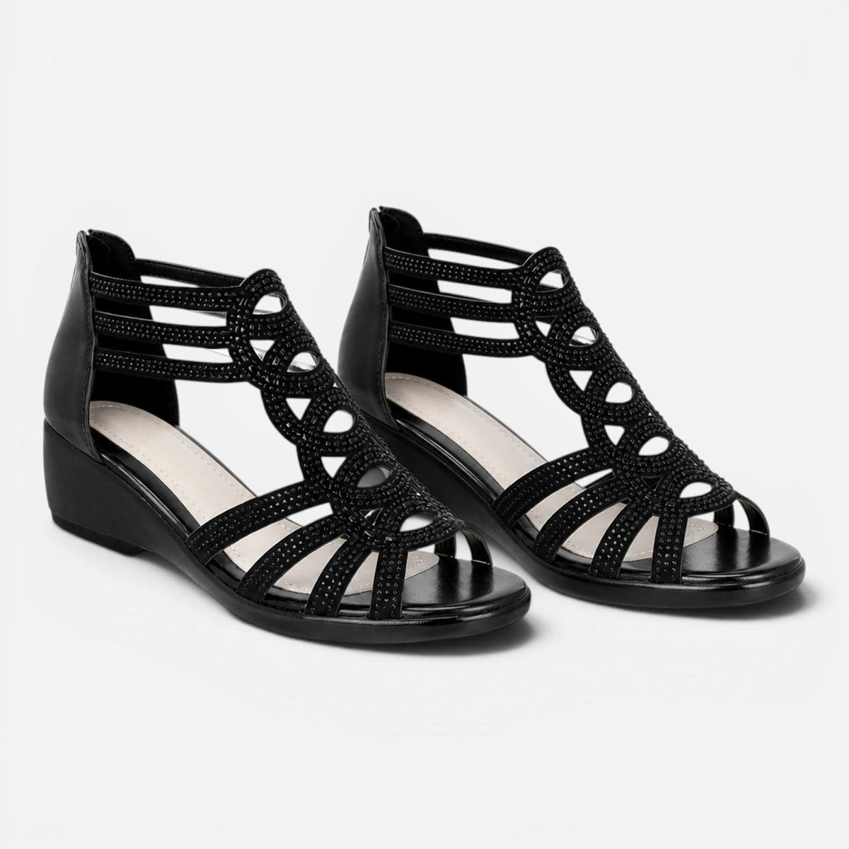 Women's Gladiator Wedge Sandals | Embellished Straps