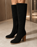 Women's Knee-High Boots | Block Heel and Side Zip