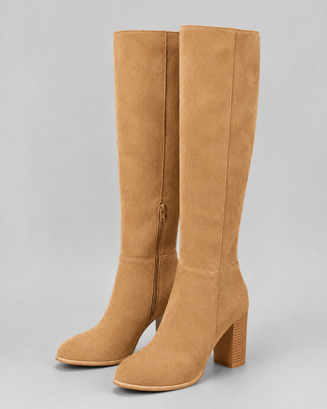 Women's Knee-High Boots | Block Heel and Side Zip