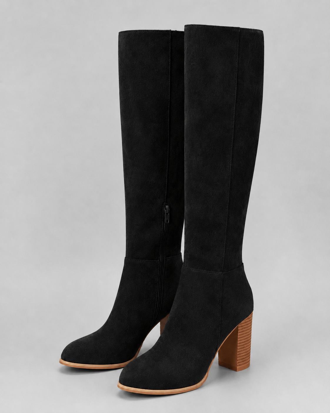 Women's Knee-High Boots | Block Heel and Side Zip