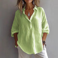 Women’s Blouse | Casual Wide Sleeves Button Placket