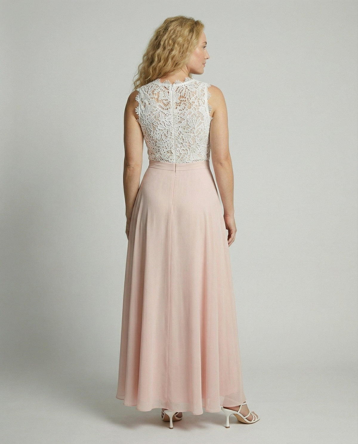 Women's Wedding Guest Dress Maxi | Guipure Lace Bodice & Flowing Skirt