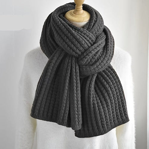 Men's Ribbed Knit Scarf | Long Length