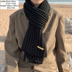 Men's Ribbed Knit Scarf | Long Length