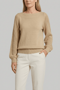 Women's Open Knit Jumper | Crochet Sleeves
