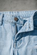 Women's High-Waisted Wide Leg Jeans | Ripped Knee Distressed