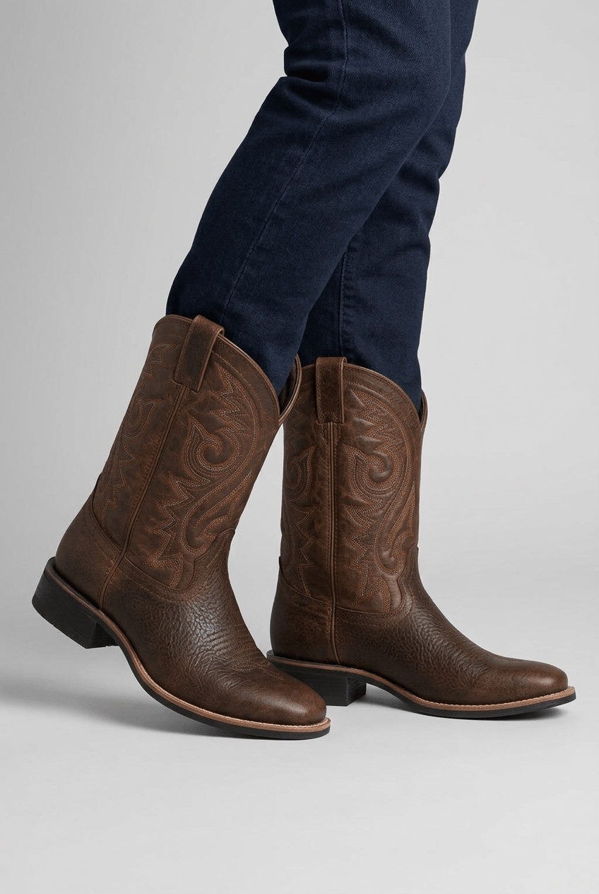 Women's Pull-On Cowboy Boots | Embroidered Western Shaft