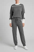 Women's Knitted Loungewear Set | Contrast Trim