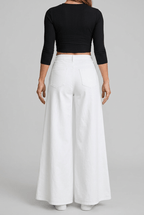 Women's Palazzo Wide Leg Trousers | High Waisted Flare