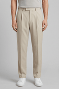Men's Tailored Pleated Trousers | Straight Leg