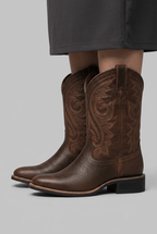 Women's Pull-On Cowboy Boots | Embroidered Western Shaft