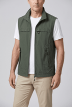 Men's Gilet | Zip Pockets & Stand Collar