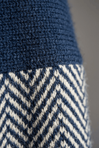 Women's Oversized Turtleneck Jumper | Chevron Pattern