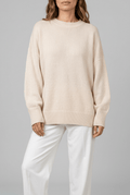 Women's Oversized Knitted Jumper | Crew Neck