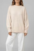 Women's Oversized Knitted Jumper | Crew Neck