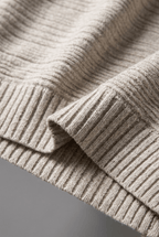 Women's Jumper | Striped Boat Neck & Ribbed Cuffs