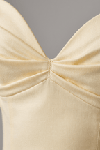 Women's Wedding Guest Dress Midi | Sweetheart Neck & A-Line Skirt