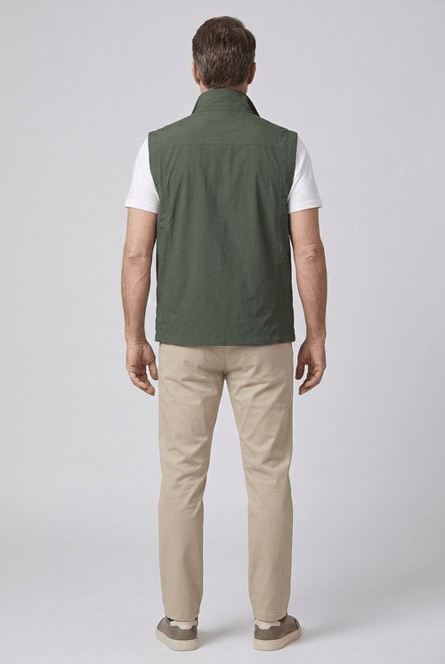 Men's Gilet | Zip Pockets & Stand Collar