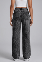 Women's High Waisted Wide-Leg Jeans | Button Fly