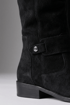 Women's Suède Slouch Knee High Boots | Western Stitch & Block Heel