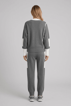 Women's Knitted Loungewear Set | Contrast Trim