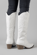 Women's Knee-High Boots | Western Embroidery & Pointed Toe