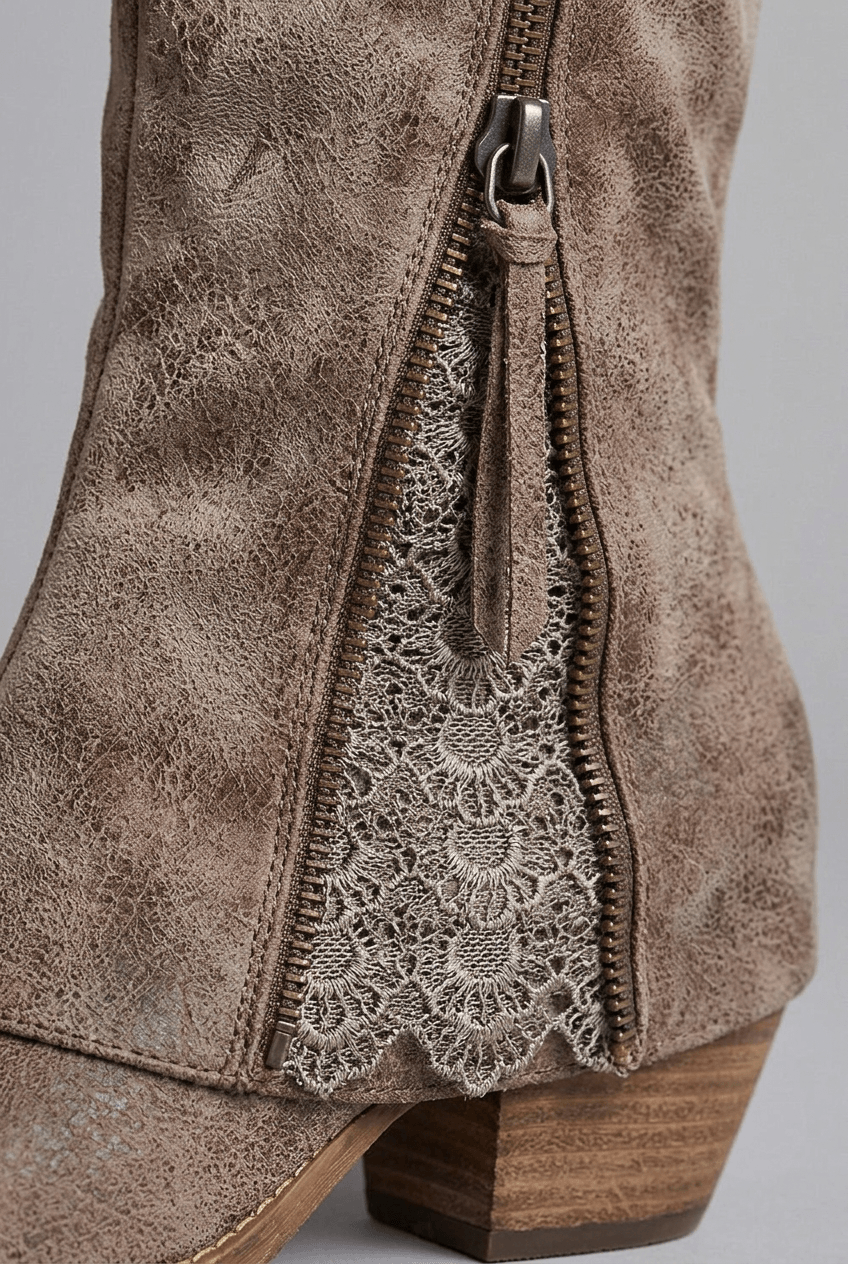 Women's Knee High Boots | Side Zip & Insert