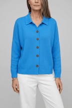 Women's Knit Cardigan | Polo Collar and Button Front