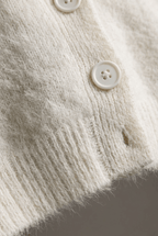 Women's Oversized Cardigan | Fluffy Knit & Button Front