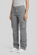 Women's Wide Leg Cargo Trousers | High Waist & Flap Pockets