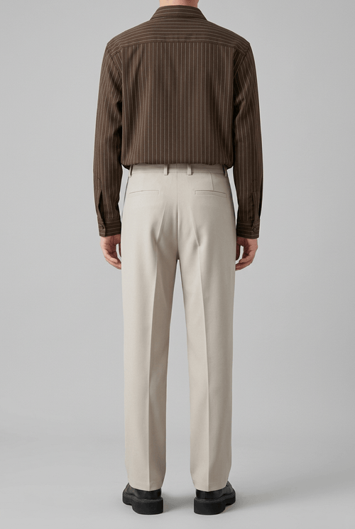 Men's Tailored Pleated Trousers | Straight Leg