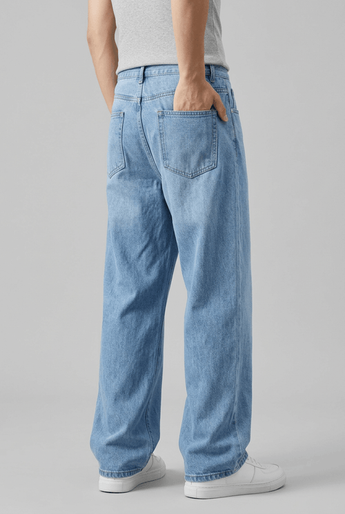 Men's Wide-Leg Jeans | Classic Relaxed Denim Fit