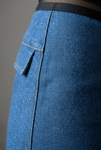Women's High Rise Wide Leg Trousers | Crossover Cut Out Waist