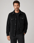 Men's Corduroy Jacket | Snap Button Front & Flap Pockets