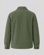 Men's Corduroy Jacket | Snap Button Front & Flap Pockets