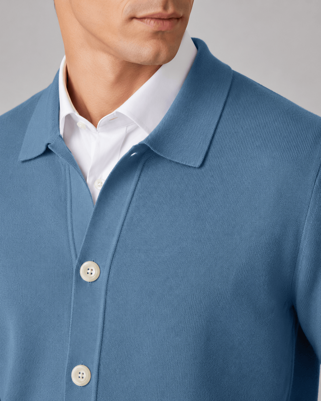 Men's Cardigan | Button Front & Ribbed Cuffs
