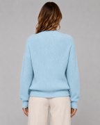 Women's Ribbed Knit Henley Jumper | Button Placket